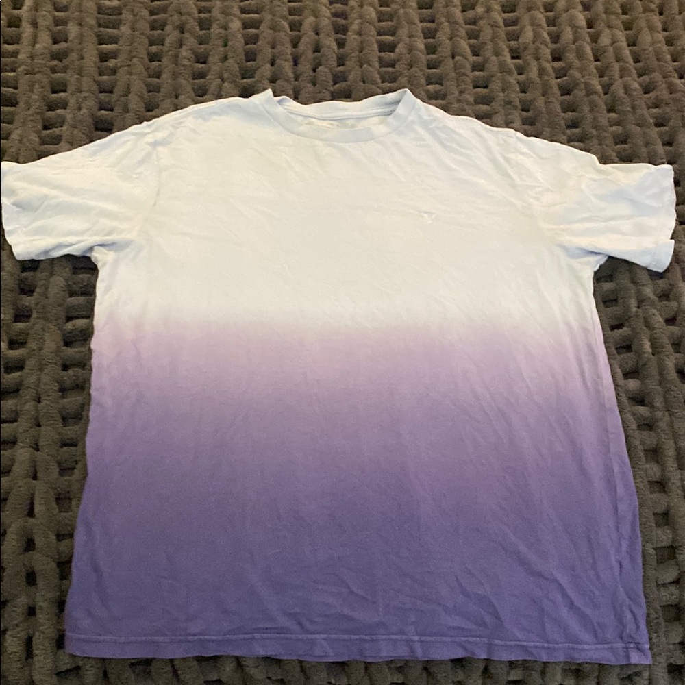 American Eagle Outfitters Purple and White Short Sleeve Tee